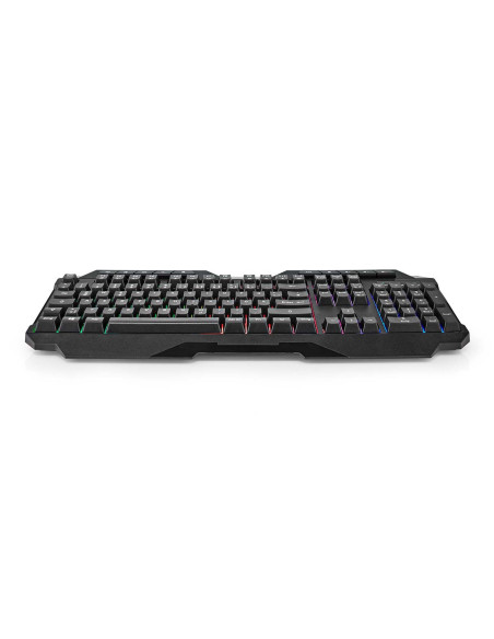 NEDIS Clavier de Jeu Filaire USB Type-A  Clés à Membrane LED QWERTZ