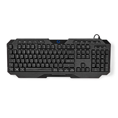 NEDIS Clavier de Jeu Filaire USB Type-A  Clés à Membrane LED QWERTZ