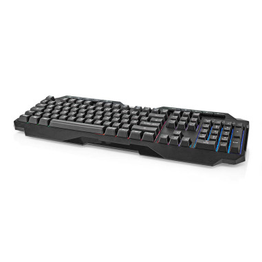 NEDIS Clavier de Jeu Filaire USB Type-A  Clés à Membrane LED QWERTZ