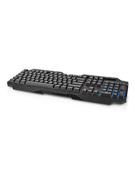 NEDIS Clavier de Jeu Filaire USB Type-A  Clés à Membrane LED QWERTZ