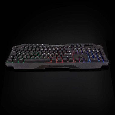 NEDIS Clavier de Jeu Filaire USB Type-A  Clés à Membrane LED QWERTZ