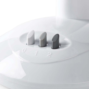 PACK NEDIS 2X Ventilateur de Table 23 cm de Diamètre 3 Vitesses Fonction d'Oscillation Blanc