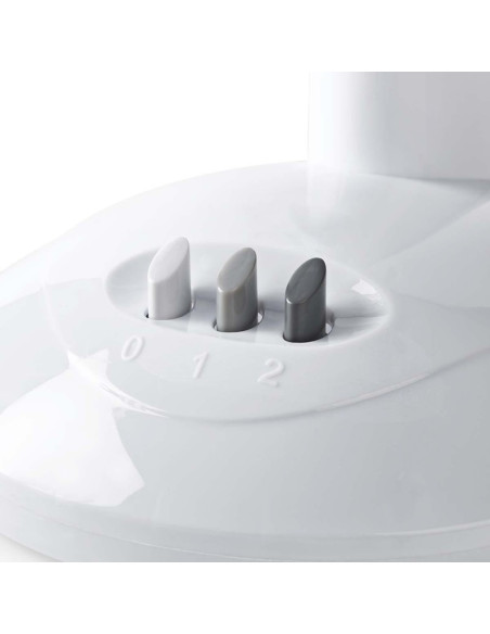 PACK NEDIS 2X Ventilateur de Table 23 cm de Diamètre 3 Vitesses Fonction d'Oscillation Blanc