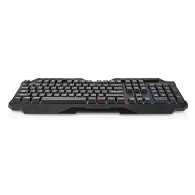 NEDIS Clavier de Jeu Filaire Clés A Membrane LED QWERTY