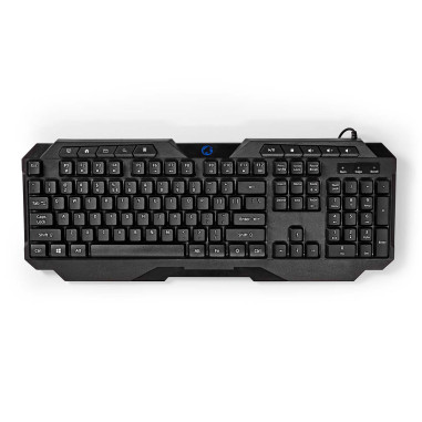 NEDIS Clavier de Jeu Filaire Clés A Membrane LED QWERTY