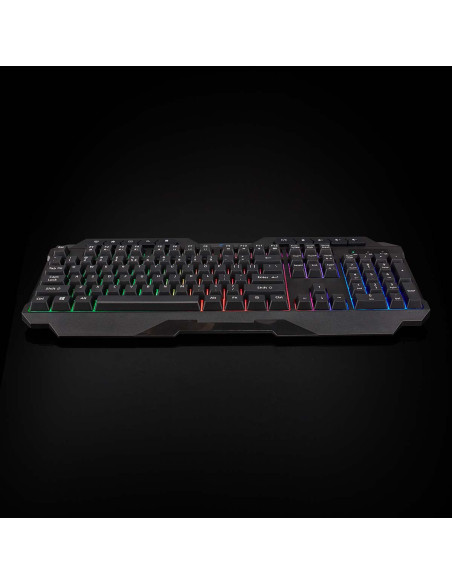 NEDIS Clavier de Jeu Filaire Clés A Membrane LED QWERTY