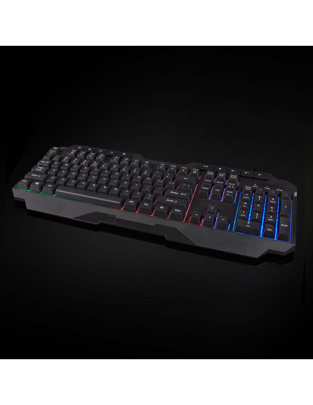 NEDIS Clavier de Jeu Filaire Clés A Membrane LED QWERTY