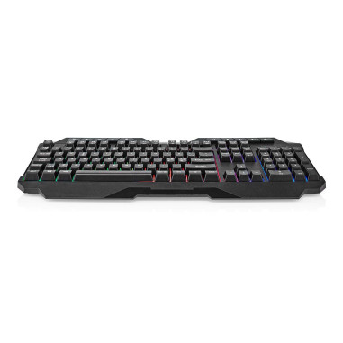 NEDIS Clavier De Jeu Filaire USB Type-A Clés à membrane LED QWERTY