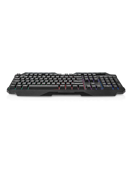 NEDIS Clavier De Jeu Filaire USB Type-A Clés à membrane LED QWERTY