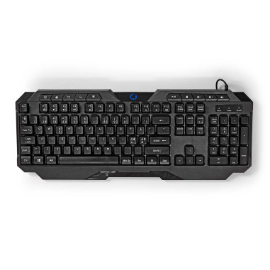 NEDIS Clavier De Jeu Filaire USB Type-A Clés à membrane LED QWERTY