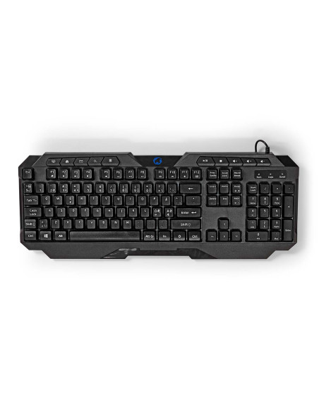 NEDIS Clavier De Jeu Filaire USB Type-A Clés à membrane LED QWERTY