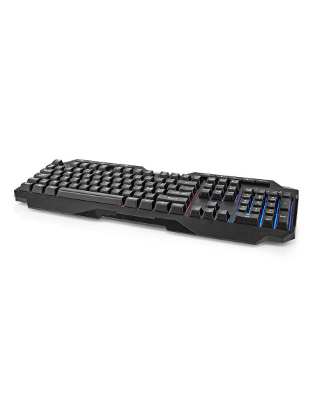 NEDIS Clavier De Jeu Filaire USB Type-A Clés à membrane LED QWERTY