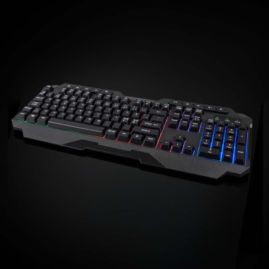 NEDIS Clavier De Jeu Filaire USB Type-A Clés à membrane LED QWERTY