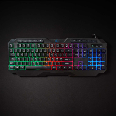 NEDIS Clavier De Jeu Filaire USB Type-A Clés à membrane LED QWERTY