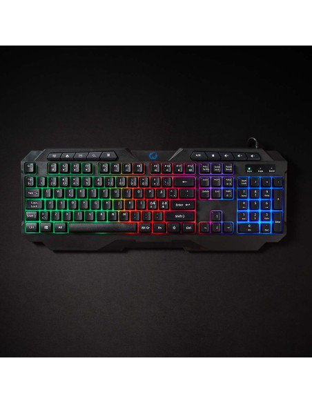 NEDIS Clavier De Jeu Filaire USB Type-A Clés à membrane LED QWERTY