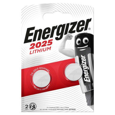 ENERGIZER Pile bouton au Bouton Lithium CR2025 3 V 2-Blister
