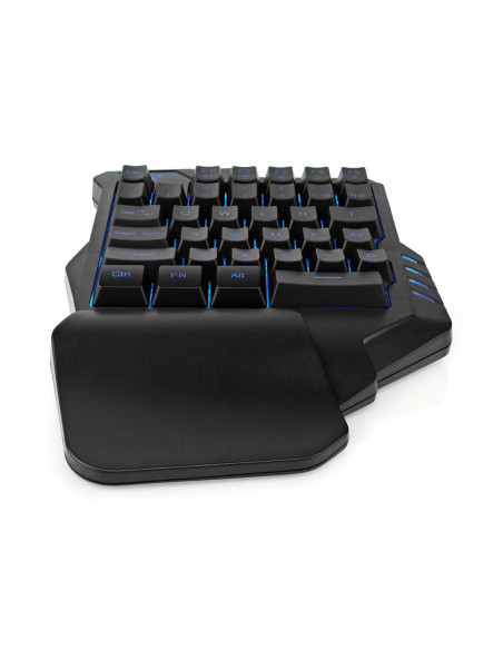 NEDIS Clavier De Jeu Filaire USB Type-A Clés à Membrane RGB  Une Seule Main