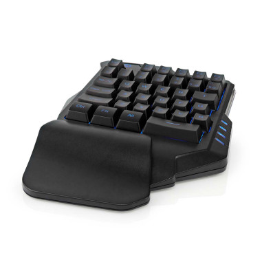NEDIS Clavier De Jeu Filaire USB Type-A Clés à Membrane RGB  Une Seule Main