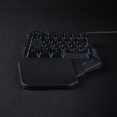 NEDIS Clavier De Jeu Filaire USB Type-A Clés à Membrane RGB  Une Seule Main