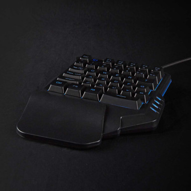 NEDIS Clavier De Jeu Filaire USB Type-A Clés à Membrane RGB  Une Seule Main