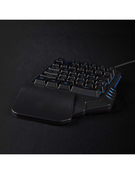 NEDIS Clavier De Jeu Filaire USB Type-A Clés à Membrane RGB  Une Seule Main