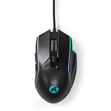 NEDIS Souris De Jeu Filaire 6 Boutons Programmables Droitier LED