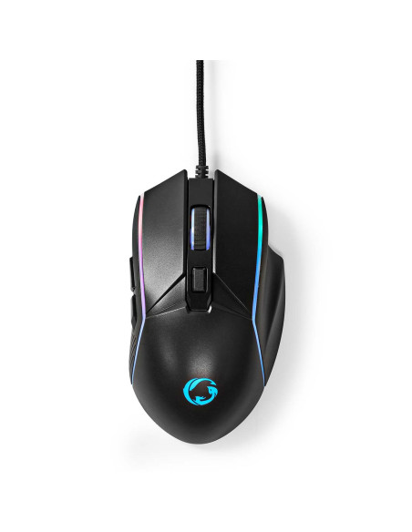 NEDIS Souris De Jeu Filaire 6 Boutons Programmables Droitier LED