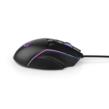 NEDIS Souris De Jeu Filaire 6 Boutons Programmables Droitier LED