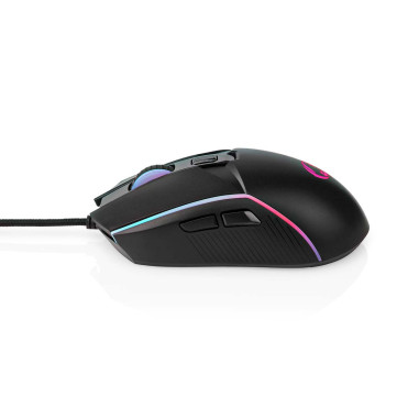 NEDIS Souris De Jeu Filaire 6 Boutons Programmables Droitier LED