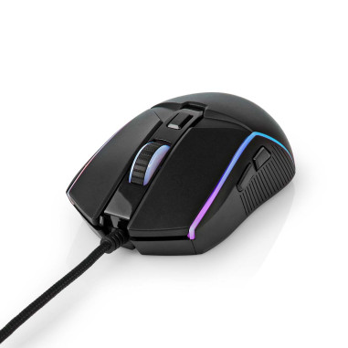 NEDIS Souris De Jeu Filaire 6 Boutons Programmables Droitier LED