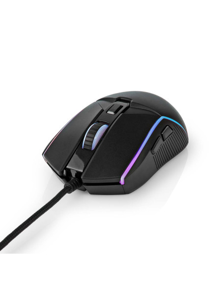NEDIS Souris De Jeu Filaire 6 Boutons Programmables Droitier LED