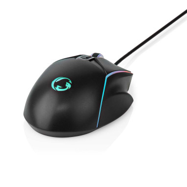NEDIS Souris De Jeu Filaire 6 Boutons Programmables Droitier LED