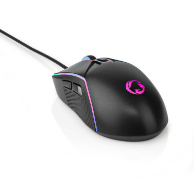 NEDIS Souris De Jeu Filaire 6 Boutons Programmables Droitier LED