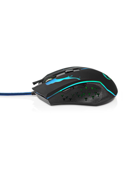 NEDIS Souris De Jeu Filaire LED 6 Boutons Programmables Droitier
