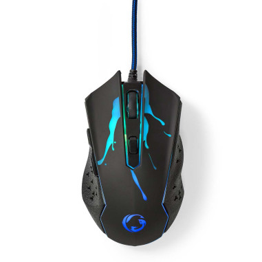 NEDIS Souris De Jeu Filaire LED 6 Boutons Programmables Droitier