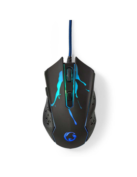 NEDIS Souris De Jeu Filaire LED 6 Boutons Programmables Droitier