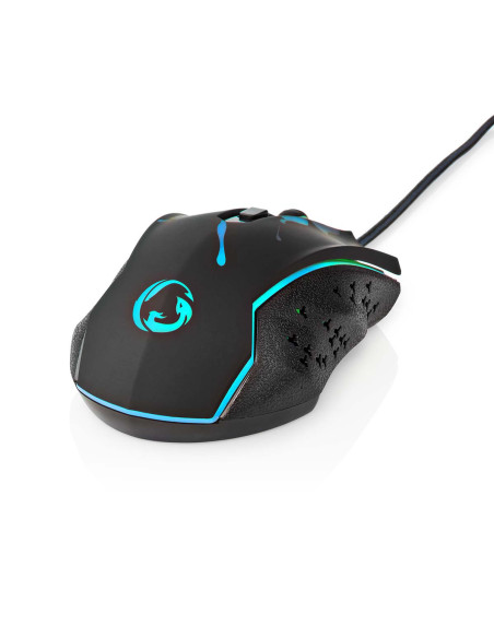NEDIS Souris De Jeu Filaire LED 6 Boutons Programmables Droitier
