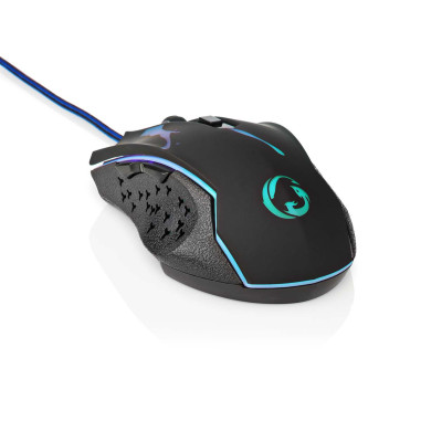NEDIS Souris De Jeu Filaire LED 6 Boutons Programmables Droitier