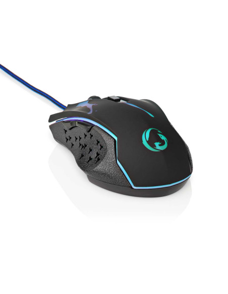 NEDIS Souris De Jeu Filaire LED 6 Boutons Programmables Droitier