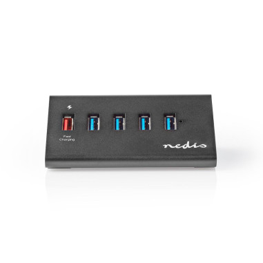 NEDIS Hub USB 5 port(s) QC3.0 / USB 3.2 Gen1 Alimentation secteur