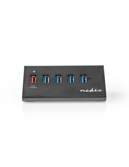 NEDIS Hub USB 5 port(s) QC3.0 / USB 3.2 Gen1 Alimentation secteur
