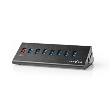NEDIS Hub USB 8 port(s) QC3.0 / USB 3.2 Gen1 Alimentation secteur