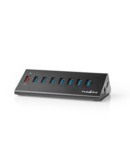 NEDIS Hub USB 8 port(s) QC3.0 / USB 3.2 Gen1 Alimentation secteur