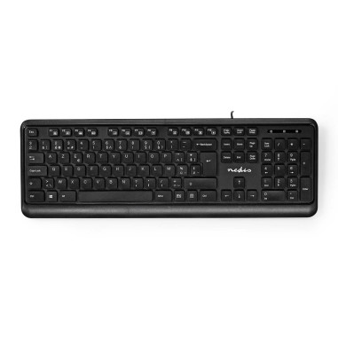 NEDIS Clavier Filaire USB Alimenté Par Port USB Multimédia