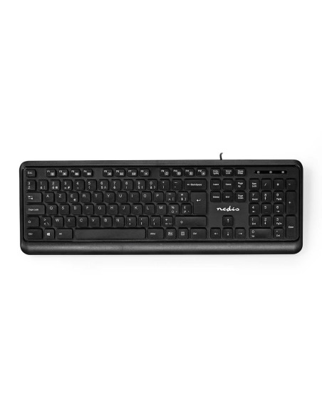NEDIS Clavier Filaire USB Alimenté Par Port USB Multimédia