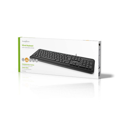 NEDIS Clavier Filaire USB Alimenté Par Port USB Multimédia
