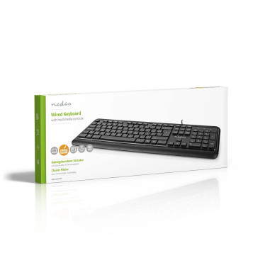 NEDIS Clavier Filaire USB Alimenté Par Port USB Multimédia