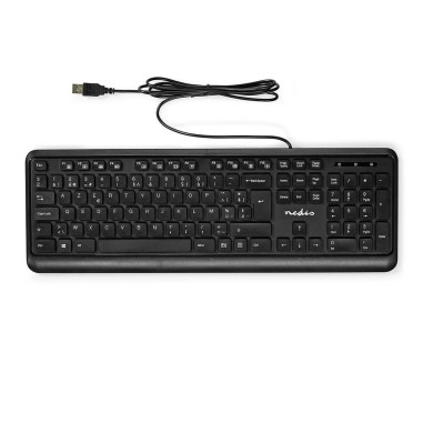 NEDIS Clavier Filaire USB Alimenté Par Port USB Multimédia