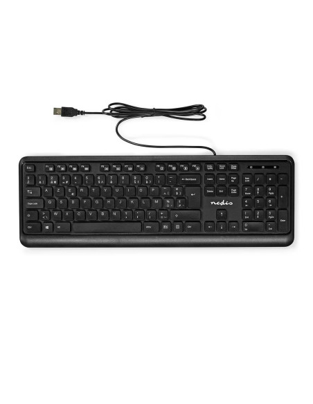 NEDIS Clavier Filaire USB Alimenté Par Port USB Multimédia