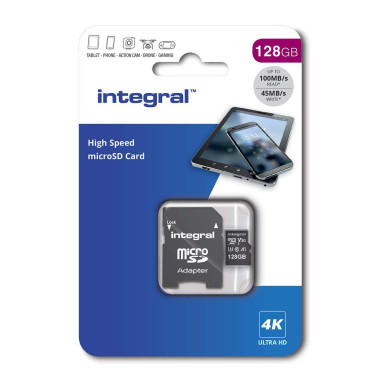 NEDIS Micro SD HC/XC V30 UHS-I U3 Carte Mémoire 128 GB